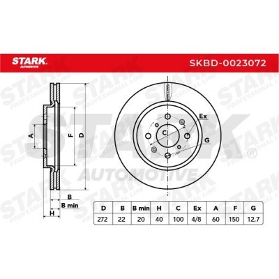 Tarcza hamulcowa Stark SKBD-0023072 SKBD-0023072 - foto 5