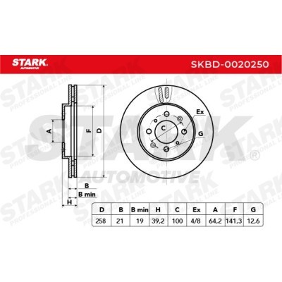 Tarcza hamulcowa Stark SKBD-0020250 SKBD-0020250 - foto 5