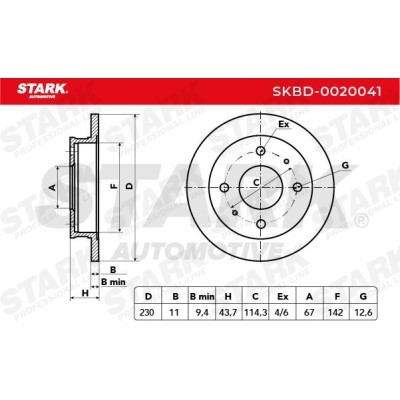 Tarcza hamulcowa Stark SKBD-0020041 SKBD-0020041 - foto 3
