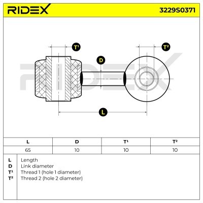 Łącznik Stabilizatora RIDEX 3229S0371 3229S0371 - foto 6