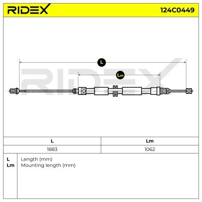Linka Hamulca Ręcznego RIDEX 124C0449 124C0449 - foto 6