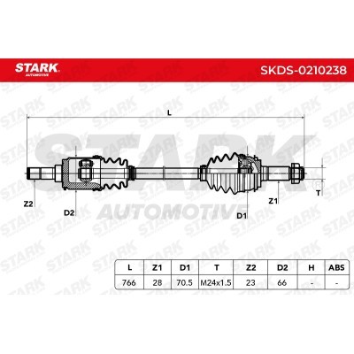 Półoś Napędowa Stark SKDS-0210238 SKDS-0210238 - foto 7