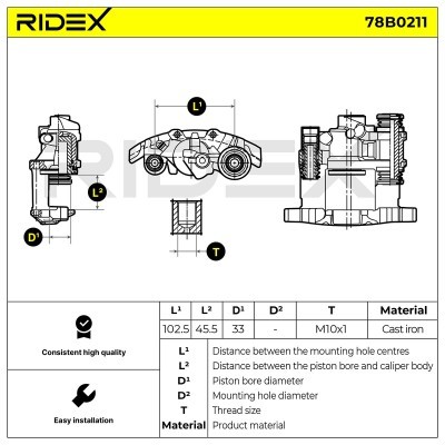 Zacisk Hamulcowy RIDEX 78B0211 78B0211 - foto 4