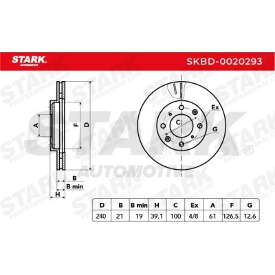 Tarcza hamulcowa Stark SKBD-0020293 SKBD-0020293 - foto 5