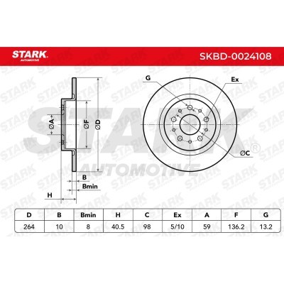 Tarcza hamulcowa Stark SKBD-0024108 SKBD-0024108 - foto 5