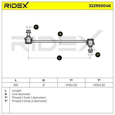 Łącznik Stabilizatora RIDEX 3229S0046 3229S0046 - foto 6