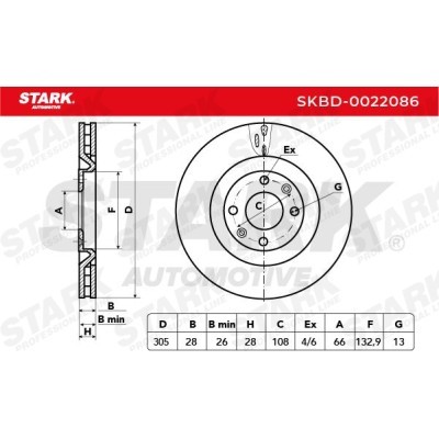 Tarcza hamulcowa Stark SKBD-0022086 SKBD-0022086 - foto 5