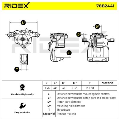Zacisk Hamulcowy RIDEX 78B2441 78B2441 - foto 3