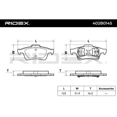 Klocki hamulcowe RIDEX 402B0145 402B0145 - foto 6