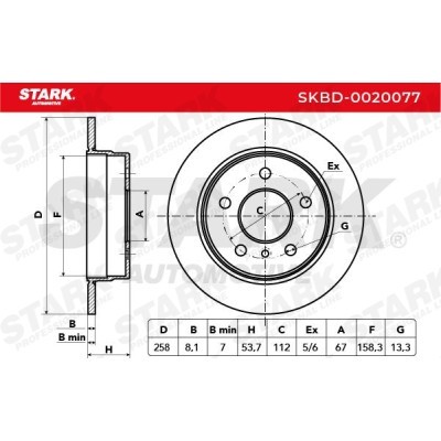 Tarcza hamulcowa Stark SKBD-0020077 SKBD-0020077 - foto 7