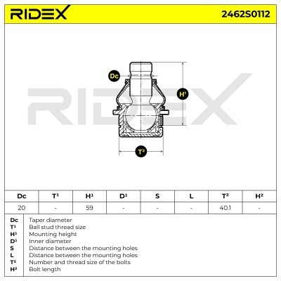 Sworzeń wahacza RIDEX 2462S0112 2462S0112 - foto 6
