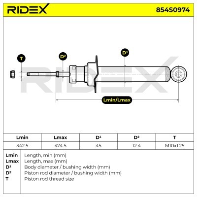 Amortyzator RIDEX 854S0974 854S0974 - foto 4