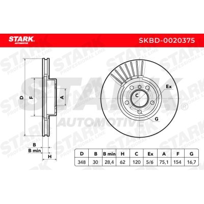 Tarcza hamulcowa Stark SKBD-0020375 SKBD-0020375 - foto 7