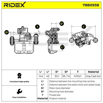 Zacisk Hamulcowy RIDEX 78B0938 78B0938 - foto 5