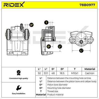 Zacisk Hamulcowy RIDEX 78B0977 78B0977 - foto 6