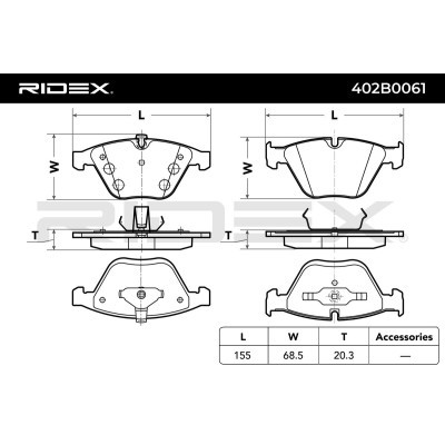Klocki hamulcowe RIDEX 402B0061 402B0061 - foto 4