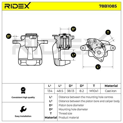 Zacisk Hamulcowy RIDEX 78B1085 78B1085 - foto 5