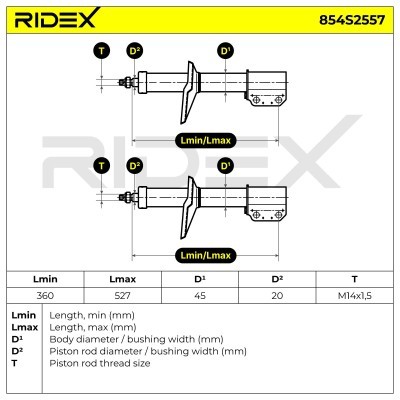 Amortyzator RIDEX 854S2557 854S2557 - foto 6