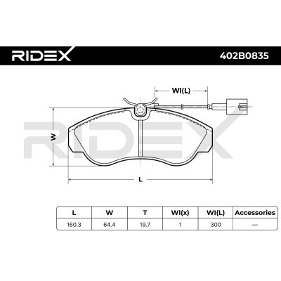 Klocki hamulcowe RIDEX 402B0835 402B0835 - foto 7