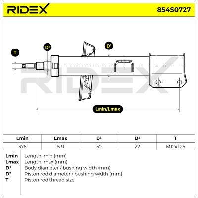 Amortyzator RIDEX 854S0727 854S0727 - foto 8