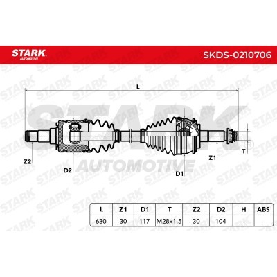 Półoś Napędowa Stark SKDS-0210706 SKDS-0210706 - foto 7