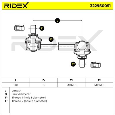 Łącznik Stabilizatora RIDEX 3229S0051 3229S0051 - foto 3