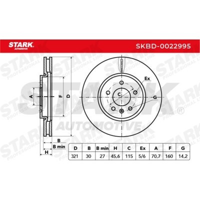 Tarcza hamulcowa Stark SKBD-0022995 SKBD-0022995 - foto 3