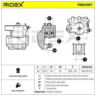 Zacisk Hamulcowy RIDEX 78B2087 78B2087 - foto 5
