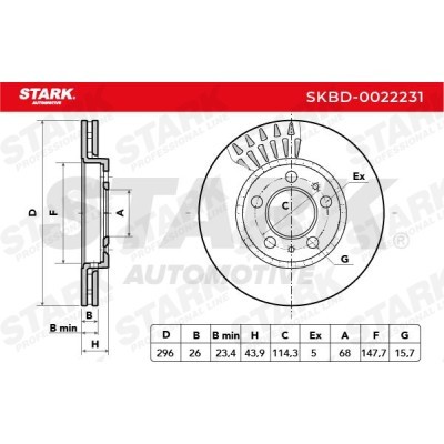 Tarcza hamulcowa Stark SKBD-0022231 SKBD-0022231 - foto 3