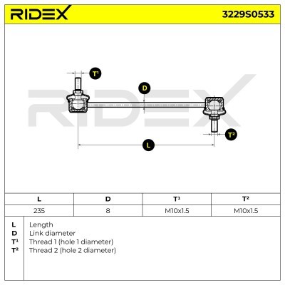 Łącznik Stabilizatora RIDEX 3229S0533 3229S0533 - foto 5