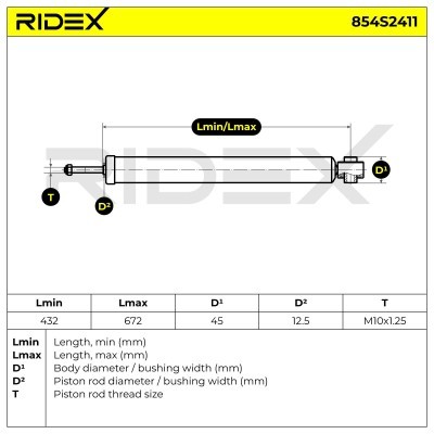 Amortyzator RIDEX 854S2411 854S2411 - foto 6