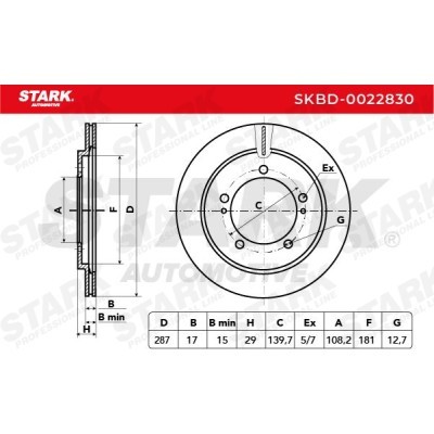 Tarcza hamulcowa Stark SKBD-0022830 SKBD-0022830 - foto 3
