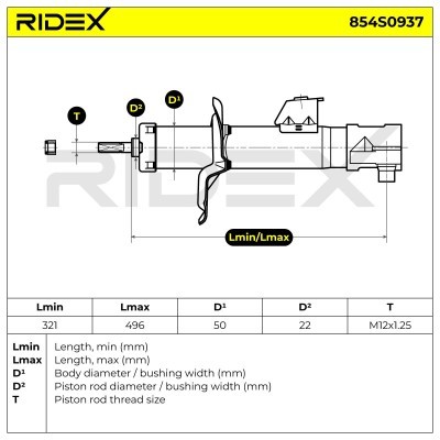 Amortyzator RIDEX 854S0937 854S0937 - foto 6