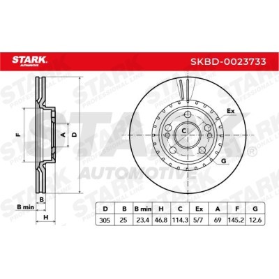 Tarcza hamulcowa Stark SKBD-0023733 SKBD-0023733 - foto 4