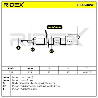 Amortyzator RIDEX 854S0098 854S0098 - foto 10