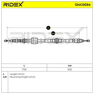 Linka Hamulca Ręcznego RIDEX 124C0034 124C0034 - foto 6