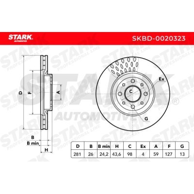 Tarcza hamulcowa Stark SKBD-0020323 SKBD-0020323 - foto 5