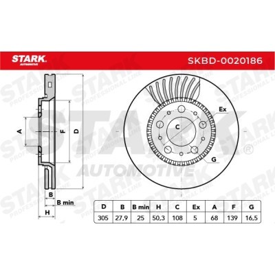Tarcza hamulcowa Stark SKBD-0020186 SKBD-0020186 - foto 6