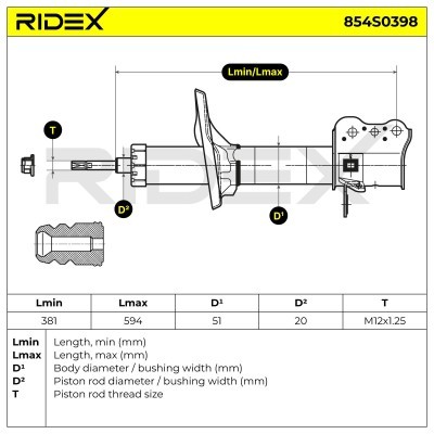 Amortyzator RIDEX 854S0398 854S0398 - foto 8