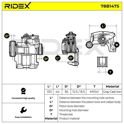 Zacisk Hamulcowy RIDEX 78B1475 78B1475 - foto 6