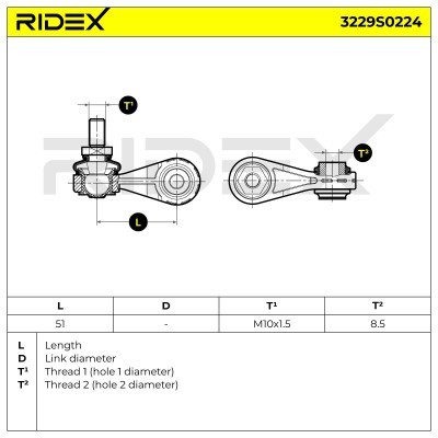 Łącznik Stabilizatora RIDEX 3229S0224 3229S0224 - foto 5