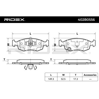 Klocki hamulcowe RIDEX 402B0556 402B0556 - foto 3