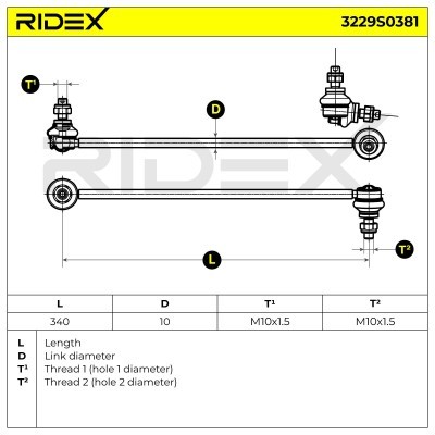 Łącznik Stabilizatora RIDEX 3229S0381 3229S0381 - foto 5