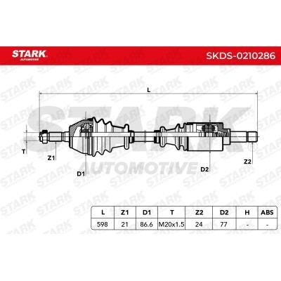 Półoś Napędowa Stark SKDS-0210286 SKDS-0210286 - foto 6