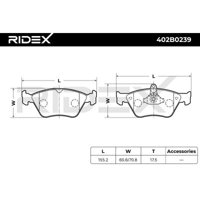 Klocki hamulcowe RIDEX 402B0239 402B0239 - foto 4