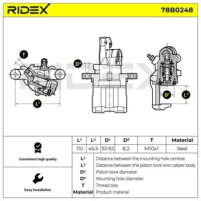 Zacisk Hamulcowy RIDEX 78B0248 78B0248 - foto 4