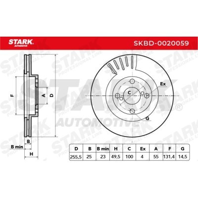 Tarcza hamulcowa Stark SKBD-0020059 SKBD-0020059 - foto 3