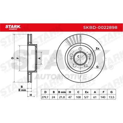 Tarcza hamulcowa Stark SKBD-0022898 SKBD-0022898 - foto 5