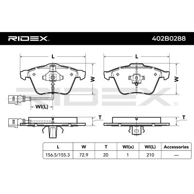Klocki hamulcowe RIDEX 402B0288 402B0288 - foto 3