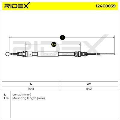 Linka Hamulca Ręcznego RIDEX 124C0039 124C0039 - foto 7